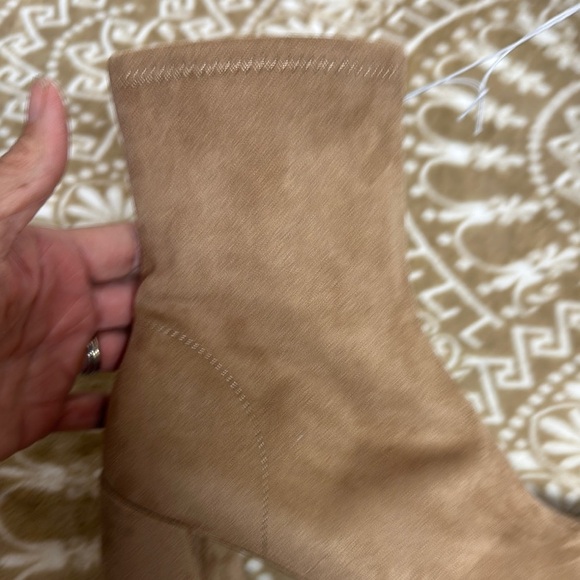 A New Day Tan Heeled Boots with Rounded Toe - Picture 5 of 10